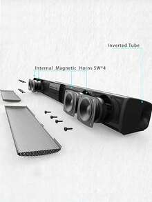 55cm*5cm Surround Stereo Sound Bar, 4-Speaker System, Wireless Subwoofer, Suitable For TV, Home Theater And Remote Control