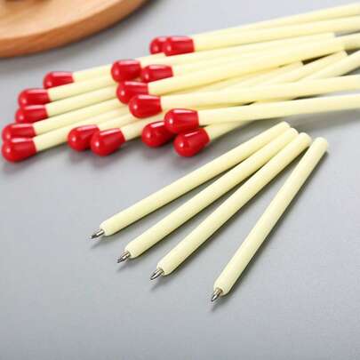 [Ergonomic Ballpoint Pens] 5 Packs Ergonomic Medium Point Ballpoint Pens | Plastic Retractable Click-Off Cap, Office And School Supplies