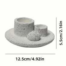 3-In-1 Set: Resin Starry Sky Texture Incense Burner, Sage Burning Tool, And Candle Holder - Multifunctional Tray, Unique Home Decor Suitable For Yoga, Reading, Relaxation And Meditation - Starry Sky Incense Burner - View 7