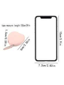 1 buc. Ruletă retractabilă mini în formă de inimă personalizată, ruletă mini cu desene animate pentru cusut, tăiere și măsurarea corpului, bandă flexibilă, ruletă mini extensibilă moale, cadou de sărbători, cadou promoțional corporativ, cadou esențial pentru entuziaștii DIY, cadou de ziua de naștere, suvenir de aniversare - Multicolor - Vizualizare 6