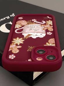 1pc Fashionable Autumn/Christmas Graphic Patchwork Pattern Soft Shockproof Anti-Fingerprint Full Coverage Phone Case Compatible With IPhone 16/16Pro/16Plus/15/15ProMax/15Pro/11/12/13/14ProMax/11Pro/11ProMax/12Pro/12ProMax/13Pro/13ProMax/14Pro/14ProMax/16ProMax/16/16Pro/16Plus - Multicolor - View 3