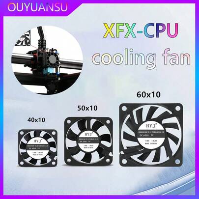 5V 2-Pin 40x40x10mm 50x50x10mm 60x60x10mm PC Computer CPU System Heatsink Brushless Cooling Fan Silent Chassis Radiator Fans