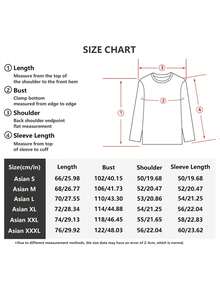Domestic Shipping | Next-Day Delivery | 210g Heavyweight Women's Long-Sleeved T-Shirt | Eye-Catching Prints Create A Statement Look! Perfect For Dates Or Everyday Wear. Made Of 100% Cotton, Perfect For Summer. - 黑色 - 查看 6