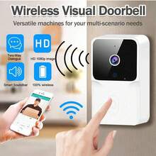 1080P 高清无线视频门铃带摄像头 - Ring Camera 户外无线、夜视、双向通话、防风雨、可充电电池容量 400mAh、实时手机警报