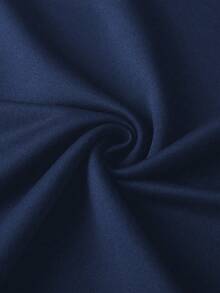 女士连帽运动衫，时尚印花休闲宽松套头衫，秋冬 - 藏蓝色 - 查看 5