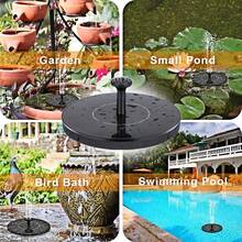 Solar Fountain Water Pump For Bird Bath, New Upgraded Mini Solar Powered Fountain Pump 1W/1.5W Free Standing Solar Panel Kit Water Fountain For Garden, Pond, Pool, And Outdoor - màu đen - Xem 3