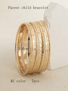 7 chiếc vòng tay đính kim cương xếp chồng phong cách hoàng gia cổ điển dành cho trẻ em từ 3-9 tuổi - Một cỡ - Xem 6