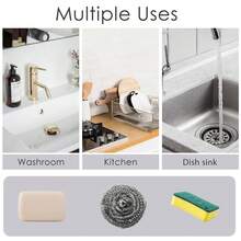 1个可爱卡通猫咪皂碟 - 装饰性塑料皂托，多功能收纳架 - 适用于浴室台面、水槽和梳妆台，趣味浴室肥皂和海绵收纳架，装饰性皂托，适用于淋浴、旅行、宿舍、洗漱用品、浴室配件、浴室收纳、返校季、家居用品 - 彩色 - 查看 8