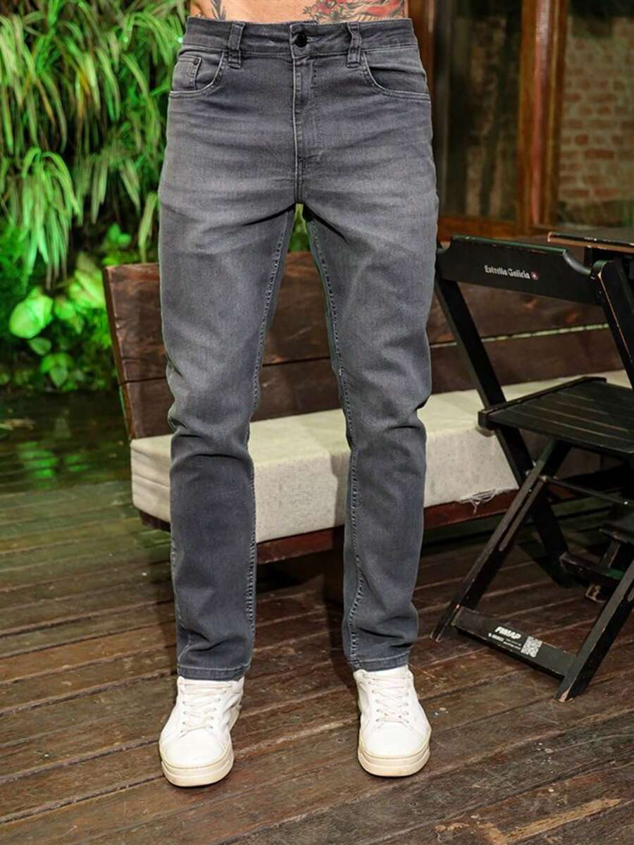 Men's Jeans Fashion Blogger Street Style - màu đen - Xem 1