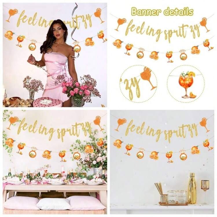 Feeling Spritzy Decoracin de despedida de soltera naranja cctel ctricos, guirnalda de Spritz Bar Mimosa Bar decoracin de de despedida de soltera, suministros de despedida de soltera, - Naranja - Añade 1