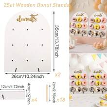 1 bộ/2 bộ giá trưng bày bánh donut bằng gỗ 9/16 lỗ, giá để bánh donut gia đình, giá bày thức ăn tiệc tùng, giá để thức ăn cho tiệc sinh nhật, đám cưới, sự kiện gia đình, giá trưng bày bánh donut bằng gỗ, giá để đồ dùng nhà bếp cho tiệc Lễ Tạ ơn, Giáng sinh, quà tặng tiệc tùng, trang trí tốt nghiệp, trang trí Halloween, trang trí Giáng sinh vui vẻ, trang trí đêm Giáng sinh. - trắng - Xem 18
