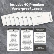 Glass Olive Oil Dispenser Bottle For Kitchen By Brighter Barns - Avocado Oil Dispenser Set, Vanilla Syrup Bottle - Modern Decor, Gold Kitchen Accessories For Home, Alrbnb, Cafe-2PCS - màu đen - Xem 4