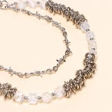 1pc New Vintage Fashion Thorn Asymmetric Pearl Chain Accessory, Punk Style Handmade Double-Layer Pants Chain, Suitable For Daily Wear