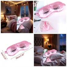 Silk Eye Mask/Eye Pillow - Rosa - View 1