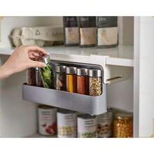 Local Devery-YOUBEI-Joseph Joseph Spice Rack Organizer - Under-Shelf Kitchen Cabinet Storage Solution For Spices, Grey - 調味品架 - 查看 2