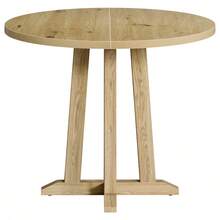 LITTLE TREE Tavolo da pranzo rotondo, tavolo da pranzo rotondo per sala da pranzo e soggiorno, tavoli da pranzo da 80 cm per 2-4 persone, tavolo da cucina con piano e gambe in legno, colore legno naturale - Castano - Visualizzare 1