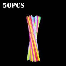 10/50/100支装 8英寸荧光棒，派对用品，夜光荧光棒，派对礼物，荧光派对装饰，霓虹派对荧光项链和带连接器的荧光手链，非常适合生日、婚礼、派对、万圣节、圣诞节等场合 - 夜光闪光派对用品，圣诞装饰，家居圣诞礼物，圣诞装饰 - 彩色 - 查看 12