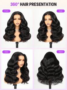 MEGALOOK 20 Inch Water Wave Wig, 6x6 T-Part Lace, 100% Human Hair - Pre-Cut Lace, Pre-Plucked Hairline, Thin Knots, Natural Black, Options: 6x5, 13x4, 13x6, 360 Degree Lace, Transparent Lace Closure, No Glue Wig, Beginner Friendly - No Adhesive Required, Lightweight Cap