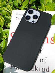 纯色硅胶手机壳，凹槽按键设计，触感柔软顺滑，亲肤舒适，兼容 17 Air、16、15、14、13、12、11 Pro Max，生日礼物，春季佳品。 - 黑色 - 查看 3