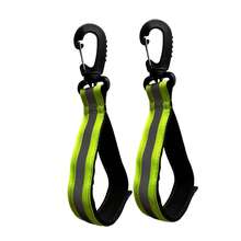 2 Stücke Handschuhe mit reflektierendem Rand und Sicherheitsgurt mit Drehverschluss