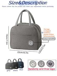 Insulated Lunch Bag, Portable Lightweight Thermal Tote Lunch Bag, Outdoor Picnic Bag, Student Lunch Box, Multi-Functional Sports Work And Outdoor Camping Lunch Bag, Random Color, Camping Queue, Takeout Restaurant, Back To School Season - Multicolor - View 10