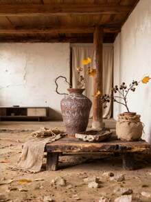 Vază ceramică clasică, formă de artă estetică, stil Wabi-Sabi, pentru birou, living, dormitor, sufragerie, decor minimalist pentru casă și grădină, vază pentru flori uscate și artificiale, cadou unic pentru sărbători, ziua de naștere, petrecere, prieteni și familie