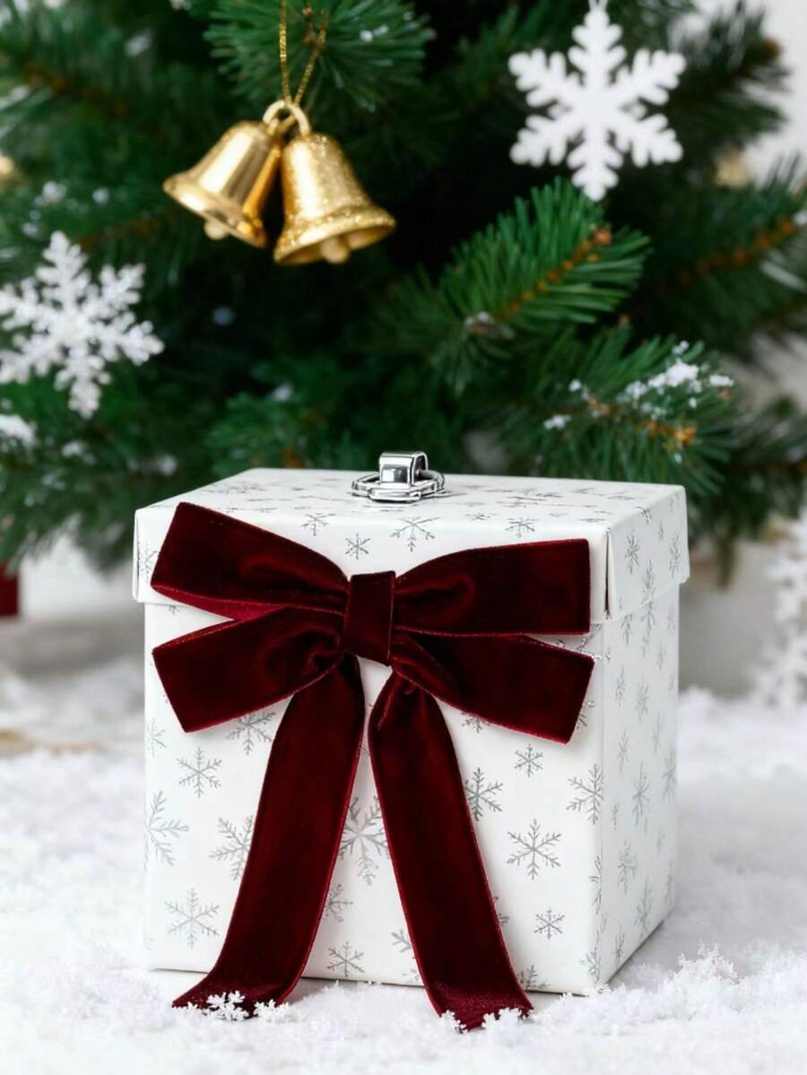 5/10 szt. kokardki świąteczne, aksamitna kokarda na choinkę - świąteczne kokardy wstążkowe, odpowiednie do wieńców świątecznych, dekoracji świątecznych, artykułów na świąteczne przyjęcia, artykułów do pakowania prezentów, wstążek do pakowania prezentów świątecznych, ozdób choinkowych