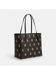 Coach Mollie Tote Bag For Women Travel Shopping Bag Ladies Shoulder Bag Large Tote Bags For Women - 金色拼胡桃木色 - 查看 2