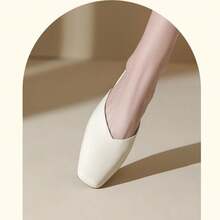 Zapatillas de Punta Afilada para Mujeres, Sandalias de Punta Cuadrada Nuevas de Primavera Verano 2025, Zapatos Planos Versátiles de Estilo Francés - Blanco - Ver 4