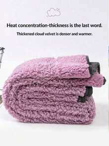 1pair 400g Thick Fluffy Cloud Fleece Leggings For Women, High Waist,Warm For Winter