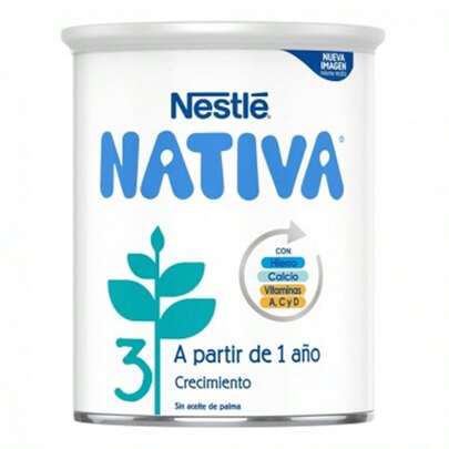  Leche Crecimiento NATIVA 3 Nestlé 800g - Fórmula Infantil con Hierro y 13 Vitaminas para Niños desde 1 Año - Calidad Proteica Premium para un Crecimiento Saludable - Incluye Aceites Vegetales y  Minerales Esenciales - Apoya el Desarrollo Nutricional Infantil - Ingredientes Especialmente Seleccionados para una Dieta Equilibrada - Producto de Confianza en la Nutrición Infantil - Ideal para Fortalecer el Sistema Inmunológico y Promover el Crecimiento Óptimo de los Pequeños.