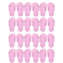 12/24 Pairs Pedicure Slippers For Guests Foam Disposable Flip Flops Pedicure Shoes Sandals Bulk For Women Spa Party Supplies - Multicolor - View 12