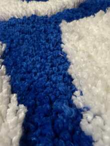 1 件植绒面料创意“BUTT NAKED”白色字母浴室垫和浴室地毯，可机洗，易于护理，厚绒浴室垫，为您的浴室带来轻松的氛围，四季垫。 - 藍白色 - 查看 9