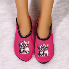 Damen Slip-On Hausschuhe - Weiche rutschfeste warme Sohlen, bequeme Fütterung geeignet für alle Jahreszeiten, vielseitig einsetzbar für Yoga, Tauchen, Tanzen, Reisen & Hotel, leicht zu tragen und maschinenwaschbar, tolles Geschenk für Mama, zufälliges Muster