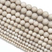 1 Stück Natürliche Fossil Stein Perlen 4/6/8/10/12mm Natürliche Stein Perlen für DIY Schmuckherstellung