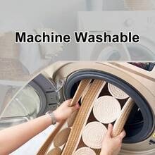 1件手工编织亚麻半圆形地毯，半圆形门垫，防滑浴室垫，浴垫，玄关地毯，房间装饰，吸水性强，快干，舒适，可机洗，适用于客厅、玄关、浴室、卧室，秋季家居装饰，尺寸：31.49英寸/35.43英寸/47.24英寸 - 圣诞礼物