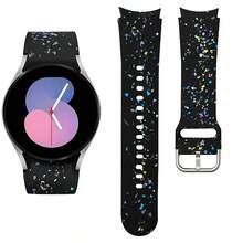 Color Speckles Bands Compatible With Samsung Galaxy Watch 7 Band 40mm 44mm, 20mm No Gap Soft Silicone Strap Replacement For Galaxy Watch 6 5 4/Classic 6 4/FE 40 Mm/Watch 5 Pro 45mm Women Men