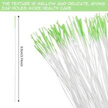 180 Pcs Earrings Hole Cleaner, Piercing Cleaner Floss, Rose Fragrance Odor Removal Ear Care, Piercing Floss Disposable Aftercare Cleaning Tool(Purple, Green, Blue) - 綠色 - 查看 2