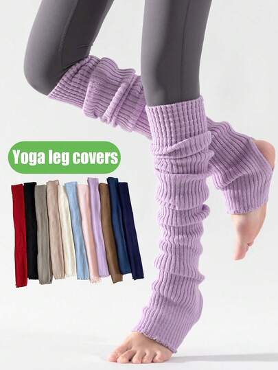 1/2/3 Pairs Women/Men Colorful Long Knee Warmers, Autumn/Winter Leg Warmers For Sports, Yoga, Pilates, Prevent Cold Legs
