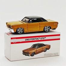 Burago 1:64 比例合金压铸汽车模型玩具，官方授权奔驰、、凯迪拉克、雪佛兰复刻版，收藏级赛车模型，男士生日礼物，赛车玩具 - 1965年龐蒂亞克GTO - 查看 1