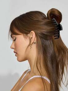 3pcs Plus Size Women's Silicone Hair Clips, Flexible Claw Clips, Soft Bendable Hair Claws, Hair Accessories, Non-Slip Fixation Claws, Versatile Bun Hairstyle Clips, Suitable For Work, Yoga, Running, Party And More, Autumn Hair Accessories Winter Hair Clutch