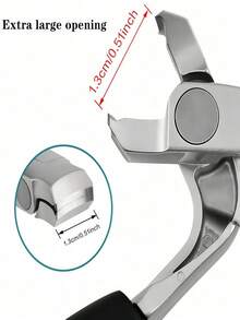 3pcs Professional Nail Clipper Set, Modern Style, Stainless Steel Blades, Curved, Wide Opening, Anti-Splash, Long Handle, Curved Nail Trimmer, Suitable For Thick Nails, Fragrance-Free, Suitable For Men And Elderly, Great Gift For Travel, Friends, Boyfriends, Parents, Ideal For Halloween And Christmas