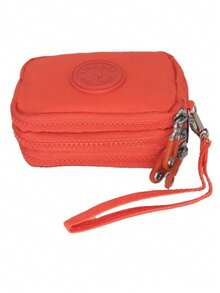 Monedero Tarjetero Mini 3 Compartimentos Con Asa. Polo Guy. - Naranja - Ver 3