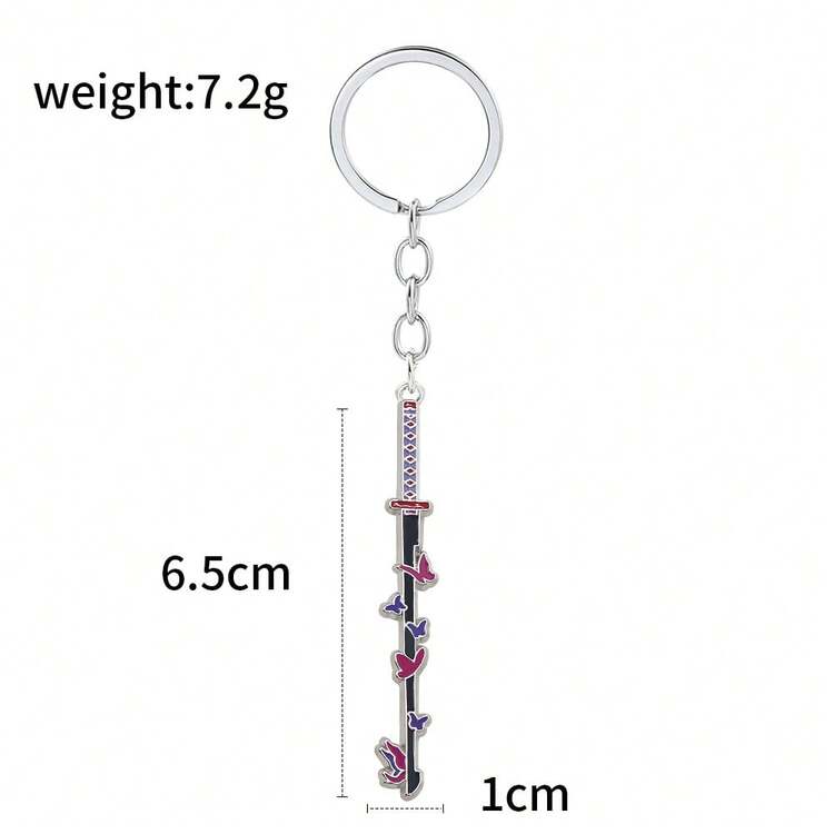 1pc Anime Japanese Sword Weapon Keychain Metal Enamel Pin Backpack Accessory Gift For Fans - Multicolor - View 16