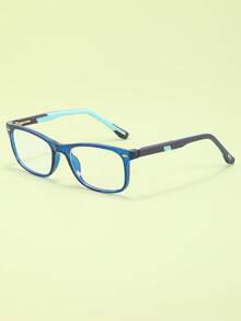 1 pièce Lunettes carrées simples à verres transparents pour enfants, convenant aux tenues saisonnières, à la protection oculaire quotidienne, aux activités extérieures, élégantes et polyvalentes, pour la lecture à la maison - Multicolore - Voir 4