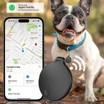 便携式物品追踪器、AirTag 定位器、钥匙查找器、GPS 追踪器、汽车 GPS 追踪器、宠物猫 GPS 项圈、远程精确定位、全球防丢失定位器、迷你智能定位器、一键查找、远程查找、忘记通知、与“查找我的全球”平台兼容的 GPS 追踪器，适用于老人、宠物、汽车、钥匙、包等防丢失提醒追踪查找器，仅支持 IOS