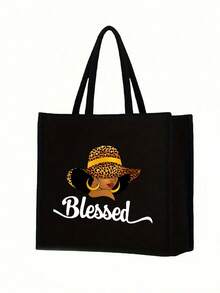 Einfache bedruckte Leinen-Tragetaschen - wasserdichter und leicht zu reinigender Stoff, Leopard Muster Mädchen, mit mehreren Taschen, Damen Leinen Handtasche mit großer Kapazität, Einkaufstasche, Reisetasche, geeignet für Einkaufen, Reisen, Pendeln, Strand, Geschenk für Lehrer, dies ist eine tragbare, lässige Aufbewahrungstasche, innovatives Design, große Kapazität, ist eine ideale Einkaufstasche, tägliche Notwendigkeiten, perfektes Urlaubsgeschenk, Geburtstagsgeschenk