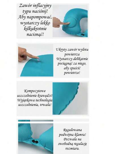 Inflatable Shaped Pillow, Pressure Neck TPU Airplane Milk Zijden Portable Travel view 5