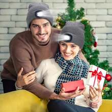 1pc Brimless Poo Hat With Light, Winter Headlamp Warm Hat, Unisex USB Rechargeable 4 Led Flashlight Hat, Removable And Washable Design, Creative And Practical Gift For Men, Women And Teenagers Cool Gift For Outdoor Skiing Hunting Camping Hiking Running Fishing - Multi-color-lED Headlight - View 3