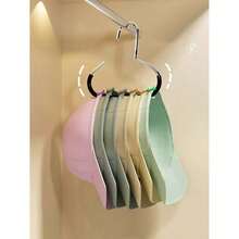 4 cabideiros de plástico que economizam espaço - organizador portátil para pendurar com 4 ganchos para bonés de beisebol, leve e durável, adequado para dormitórios, armários e organização doméstica, organizador minimalista com estrutura de liga de aço, organizador de armazenamento pendurado